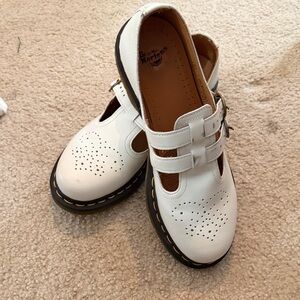 Dr. Martens Kids White Heart Dress Shoes